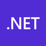 Logo .NET - iterates Logo .NET sur fond violet, avec le texte ".NET" en blanc.